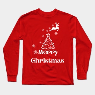 Merry Christmas with  reindeer Long Sleeve T-Shirt